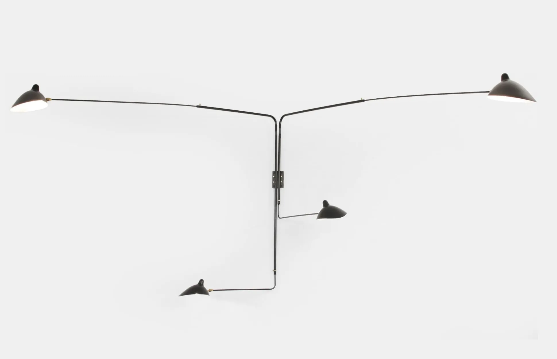 Wall Lamp with Four Rotating Straight Arms