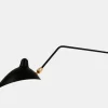 Wall Lamp with One Rotating Curved Arm