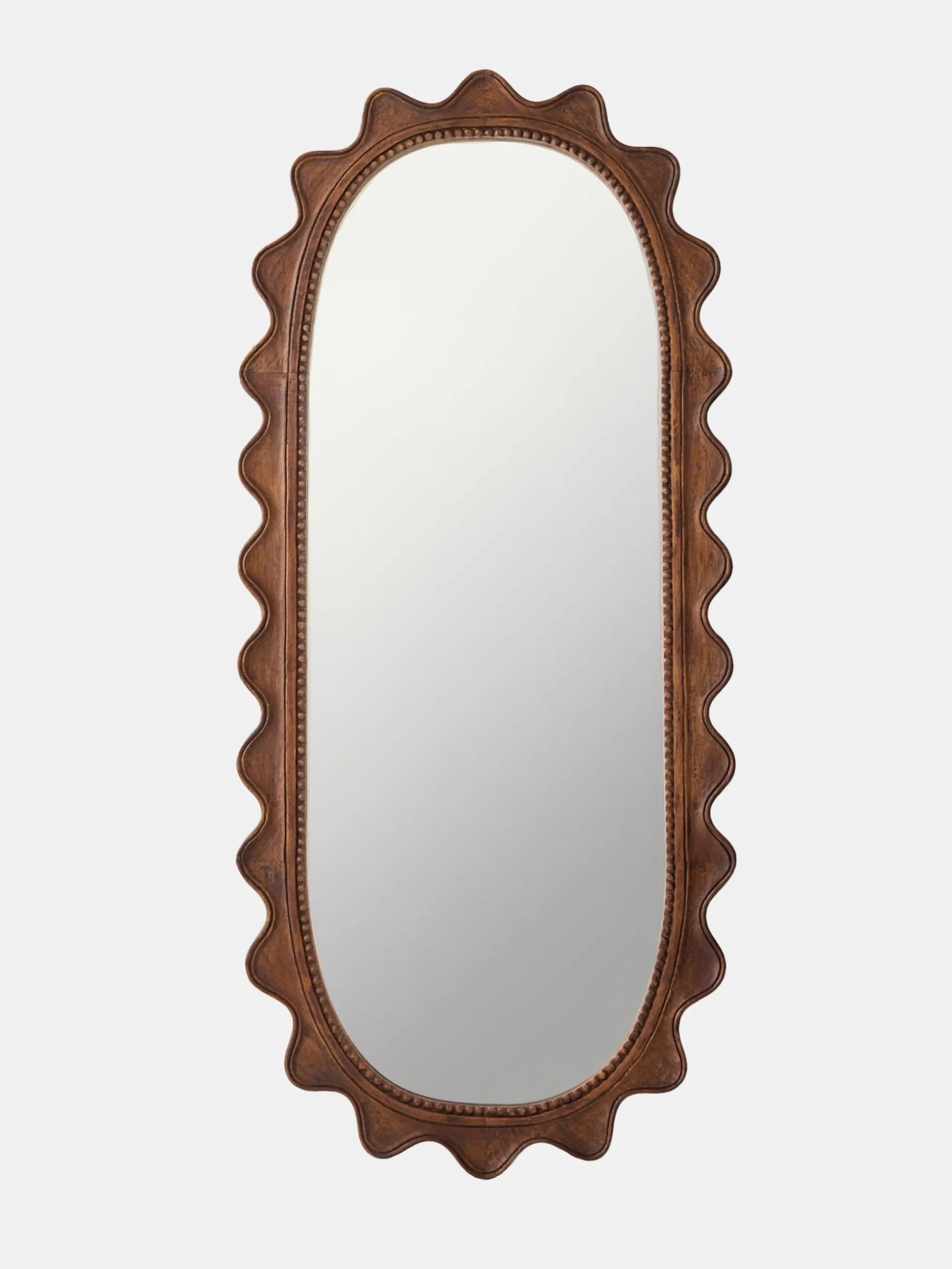 Wooden Ripple Mirror